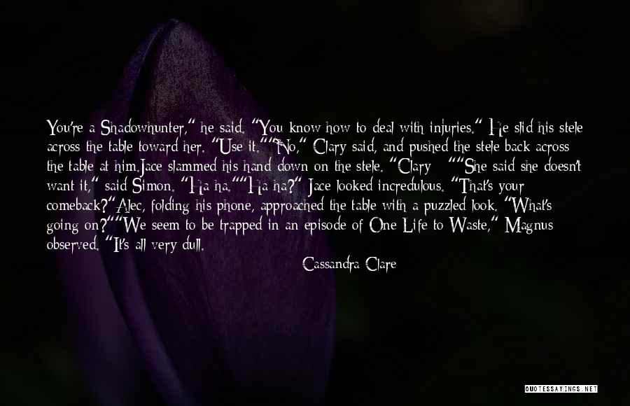 Going On With Your Life Quotes By Cassandra Clare