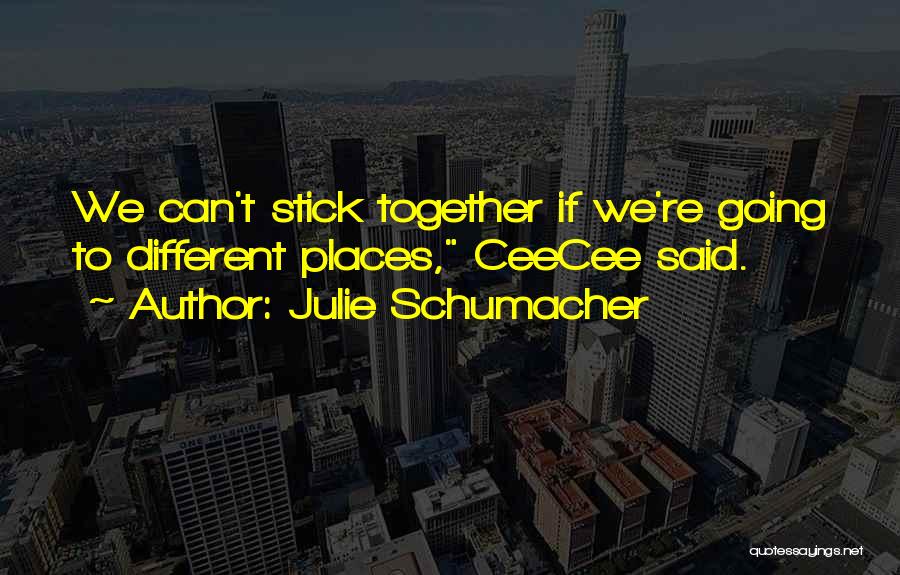 Going Places Together Quotes By Julie Schumacher