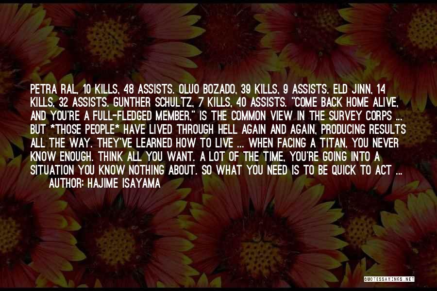 Going Through Hell And Back Quotes By Hajime Isayama