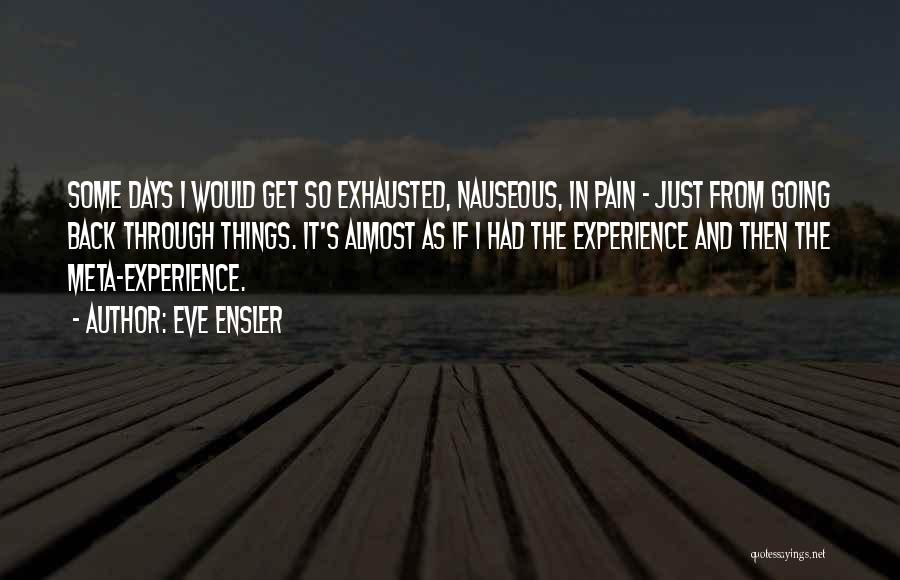 Going Through Some Things Quotes By Eve Ensler