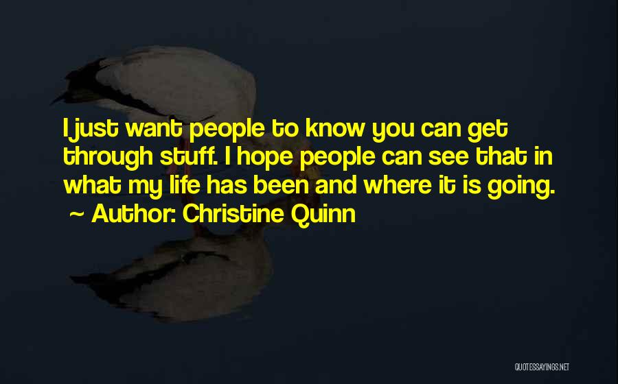 Going Through Stuff Quotes By Christine Quinn