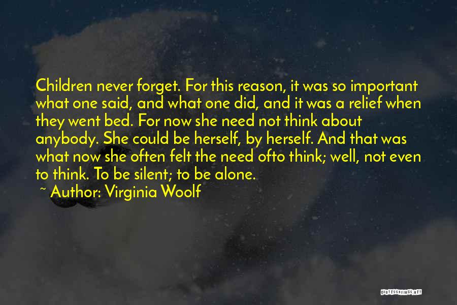 Going To Bed Alone Quotes By Virginia Woolf