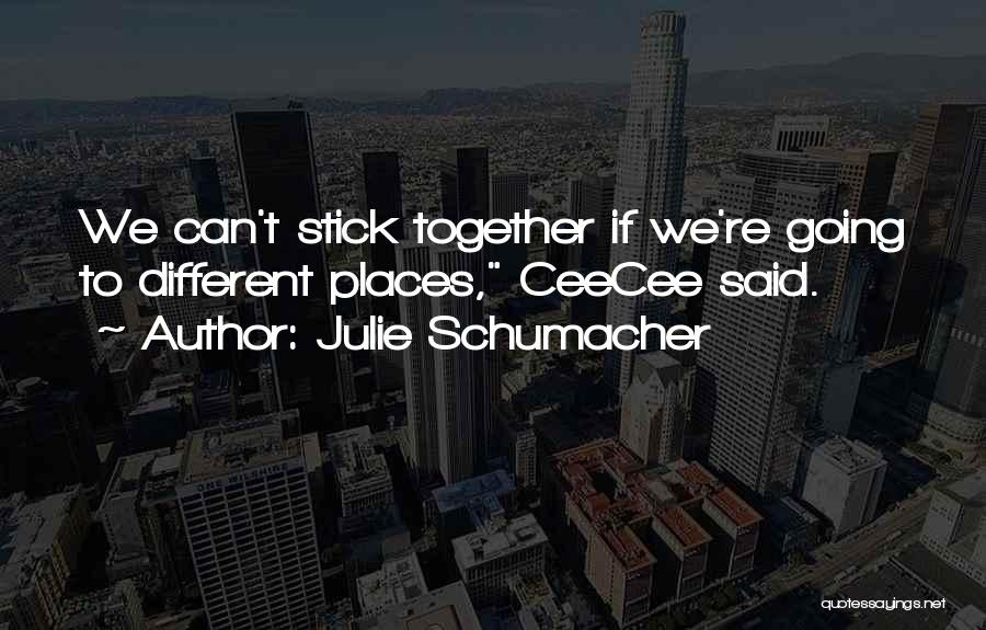 Going To Different Places Quotes By Julie Schumacher