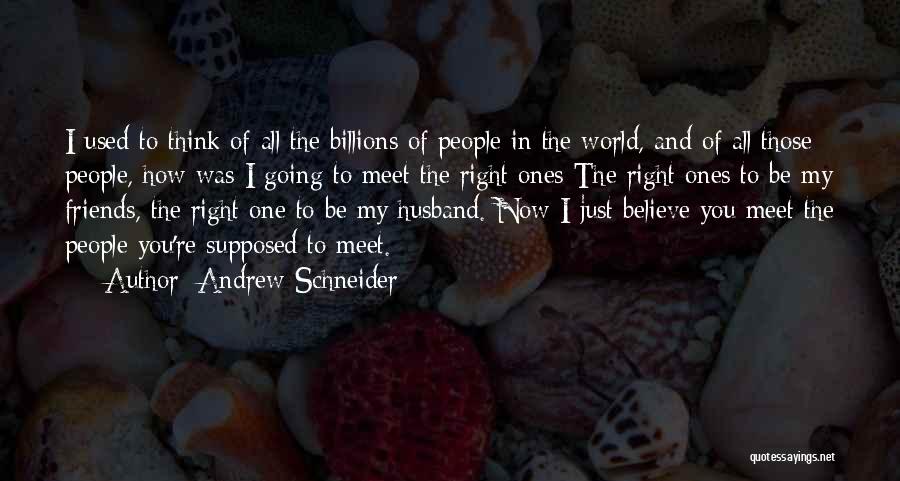 Going To Meet Friends Quotes By Andrew Schneider