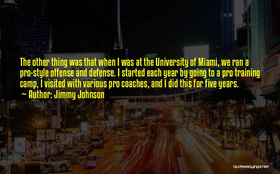 Going To Miami Quotes By Jimmy Johnson