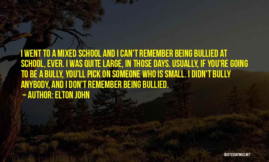 Going To School Quotes By Elton John
