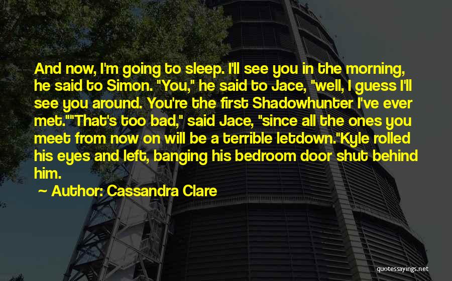 Going To Sleep Now Quotes By Cassandra Clare