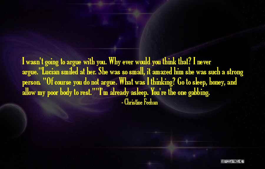 Going To Sleep Quotes By Christine Feehan