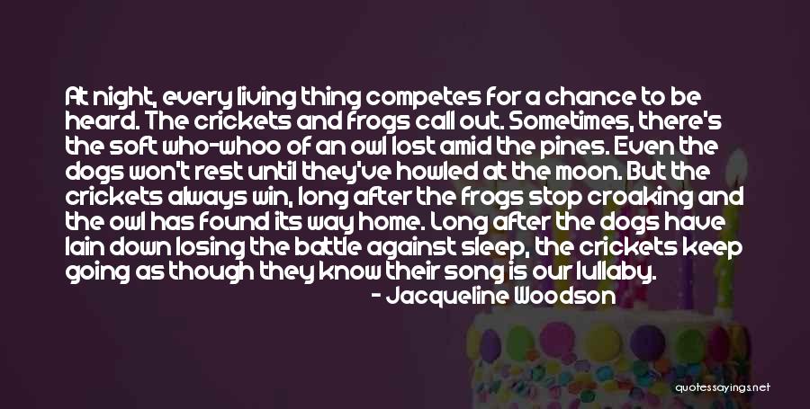 Going To Sleep Quotes By Jacqueline Woodson