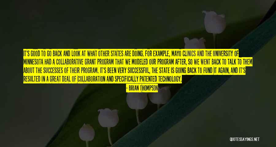 Going To States Quotes By Brian Thompson