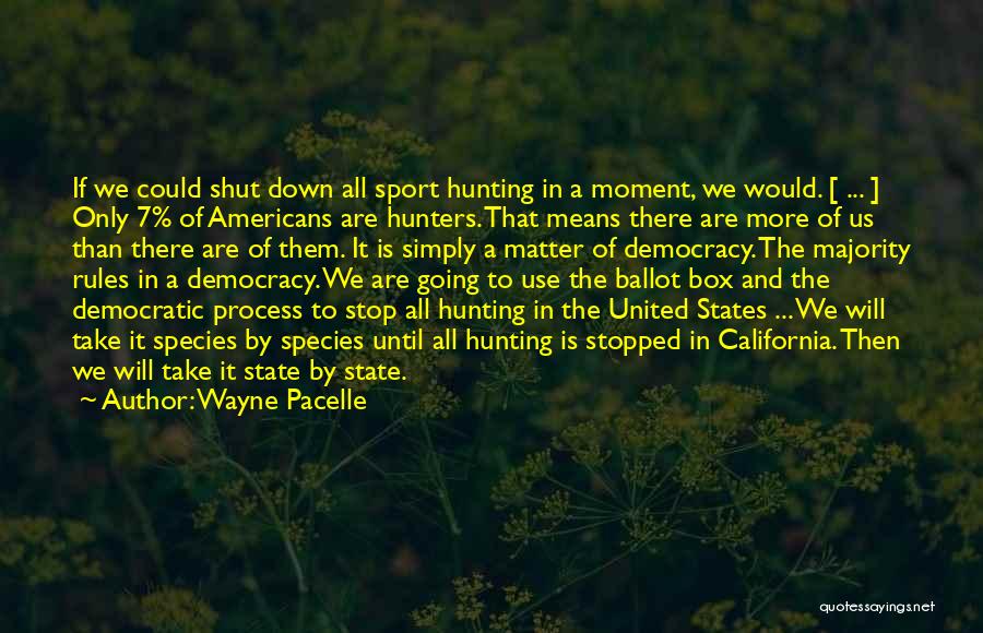 Going To States Quotes By Wayne Pacelle