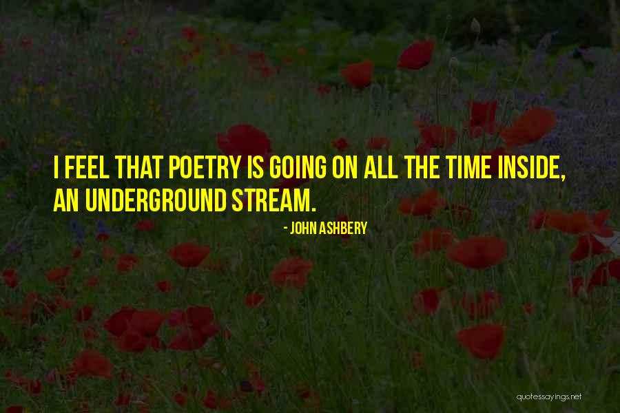 Going Underground Quotes By John Ashbery