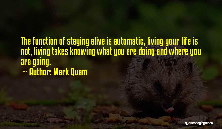 Going Where Life Takes You Quotes By Mark Quam