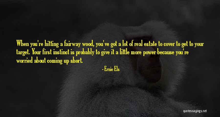 Going With Your First Instinct Quotes By Ernie Els Going With Your First Instinct Quotes By Ernie Els