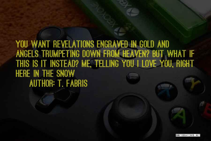 Gold And Love Quotes By T. Fabris