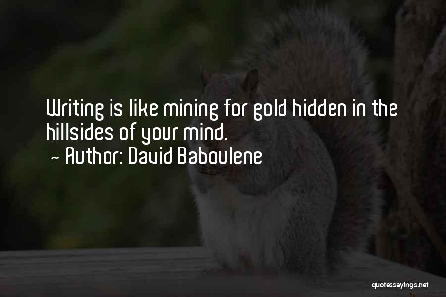 Gold Mining Quotes By David Baboulene