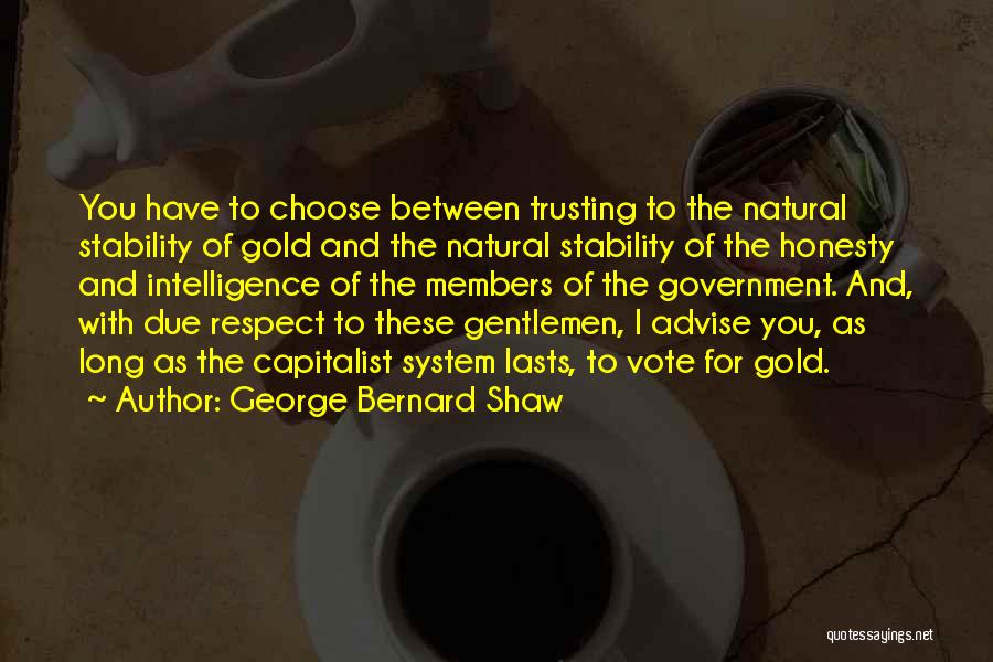Gold Money Quotes By George Bernard Shaw