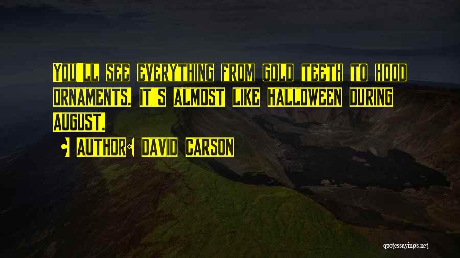 Gold Teeth Quotes By David Carson