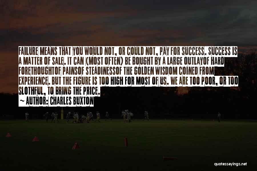 Golden Experience Quotes By Charles Buxton