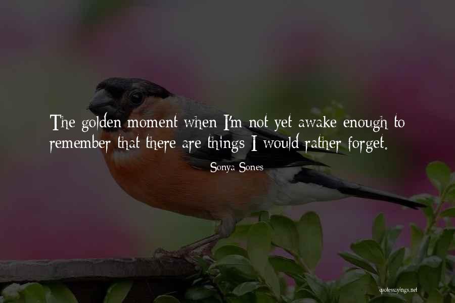 Golden Moment Quotes By Sonya Sones Golden Moment Quotes By Sonya Sones