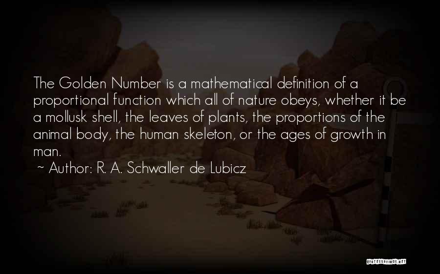 Golden Ratio In Nature Quotes By R. A. Schwaller De Lubicz