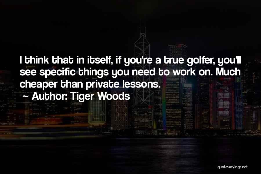 Golfer Quotes By Tiger Woods