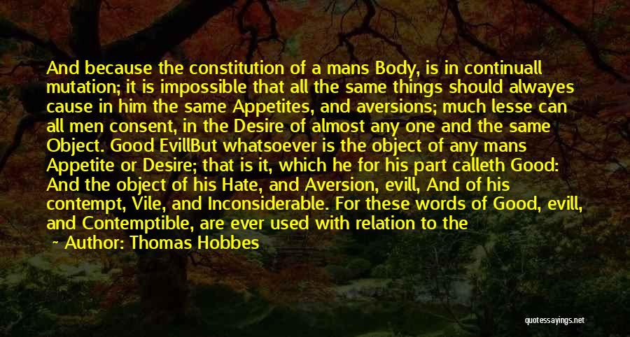 Good 1 Sentence Quotes By Thomas Hobbes
