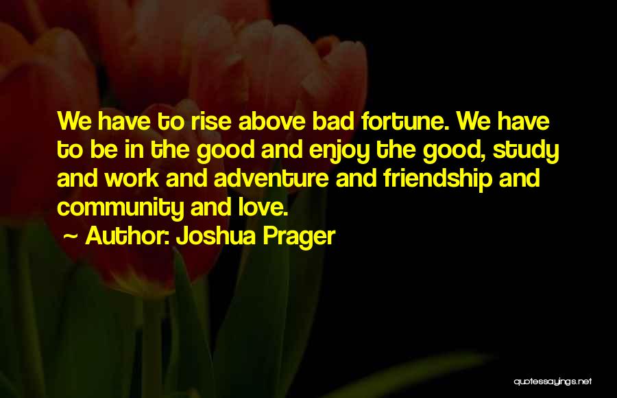 Good Adventure Quotes By Joshua Prager