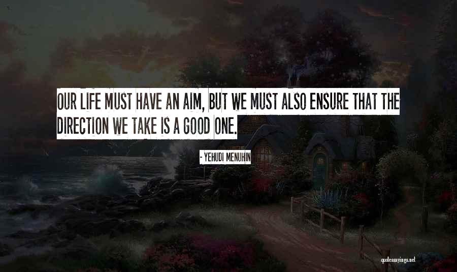 Good Aim Quotes By Yehudi Menuhin Good Aim Quotes By Yehudi Menuhin
