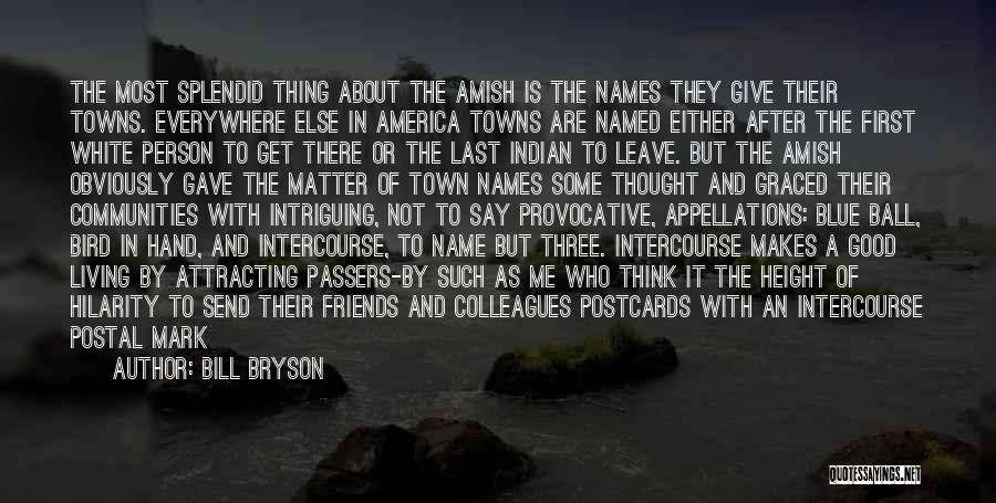 Good Amish Quotes By Bill Bryson