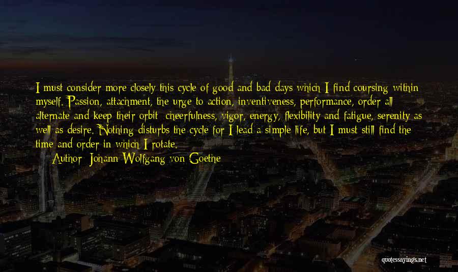 Good And Bad Days Quotes By Johann Wolfgang Von Goethe