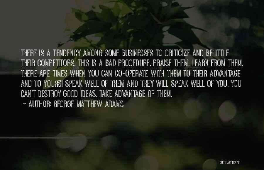 Good And Bad Ideas Quotes By George Matthew Adams
