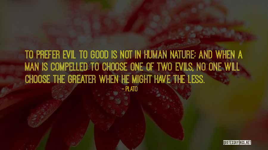 Good And Evil Human Nature Quotes By Plato