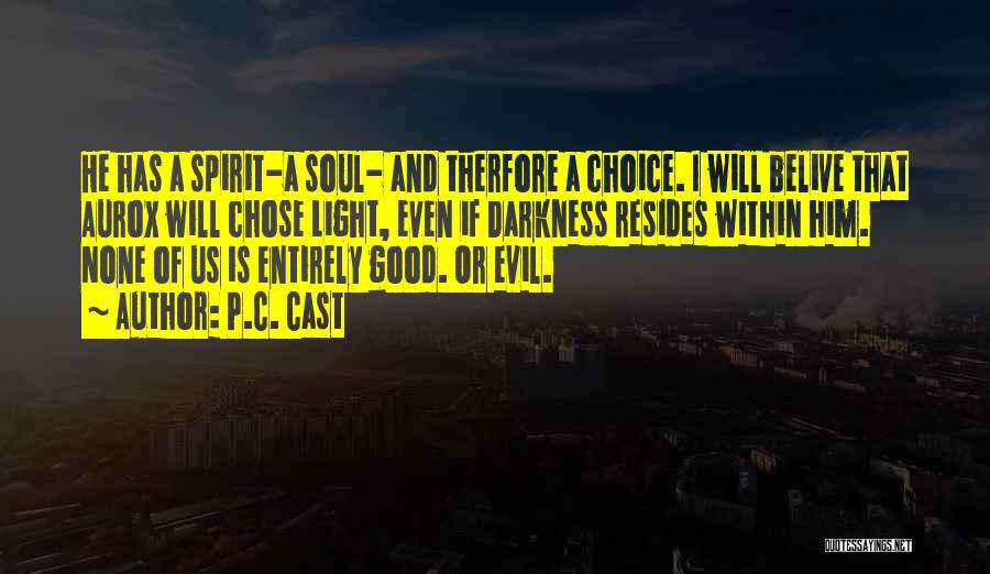 Good And Evil Within Us Quotes By P.C. Cast