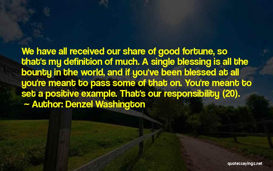 Good And Positive Quotes By Denzel Washington