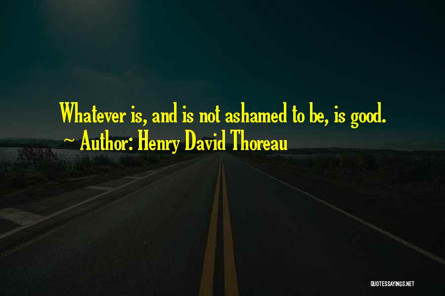 Good Ashamed Quotes By Henry David Thoreau