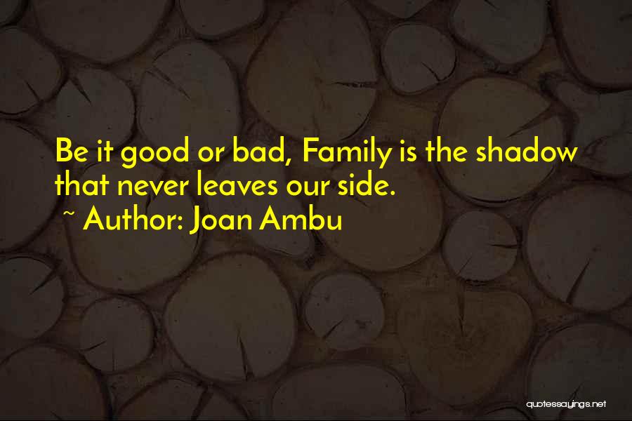 Good Bad Family Quotes By Joan Ambu
