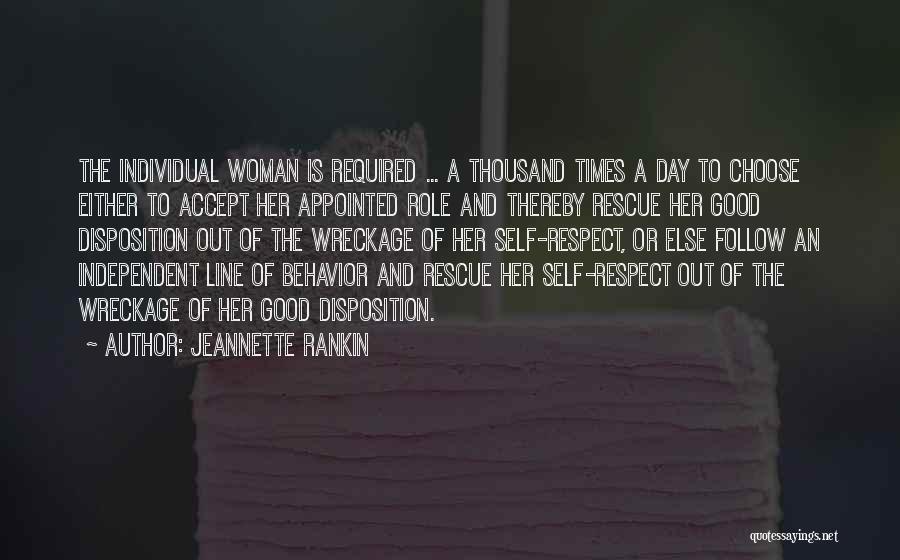 Good Behavior Quotes By Jeannette Rankin