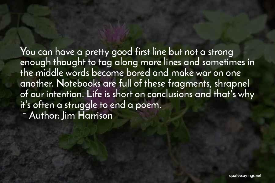 Good But Short Quotes By Jim Harrison