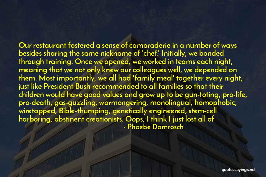 Good Camaraderie Quotes By Phoebe Damrosch Good Camaraderie Quotes By Phoebe Damrosch