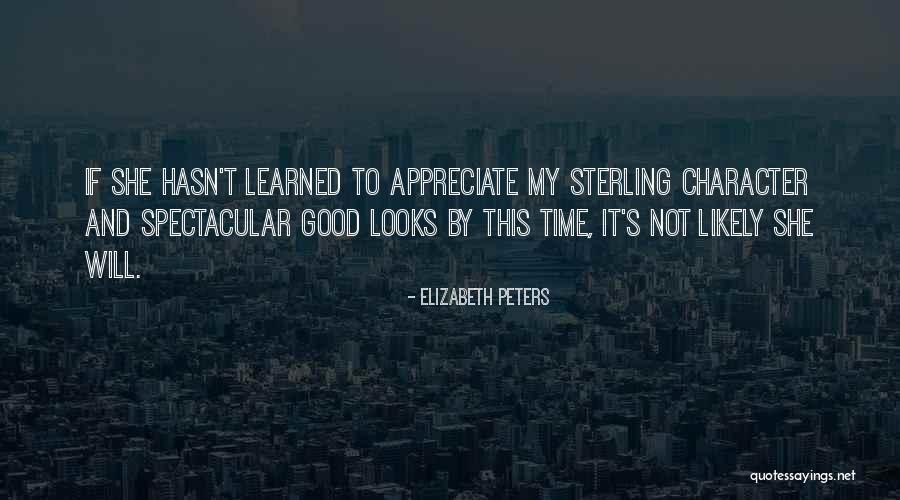 Good Character Quotes By Elizabeth Peters