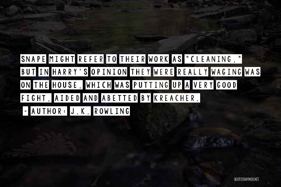 Good Cleaning Quotes By J.K. Rowling