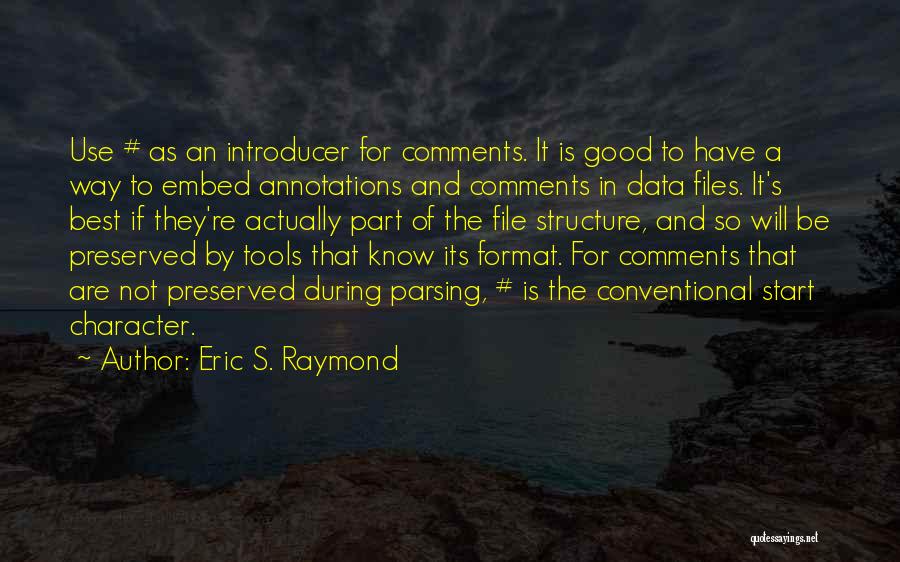 Good Comments Quotes By Eric S. Raymond