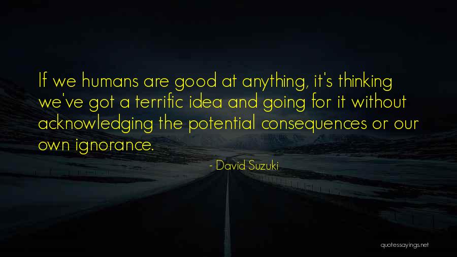 Good Consequences Quotes By David Suzuki