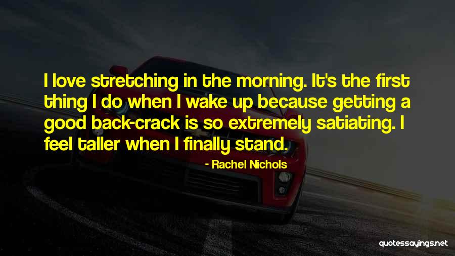 Good Crack Quotes By Rachel Nichols Good Crack Quotes By Rachel Nichols