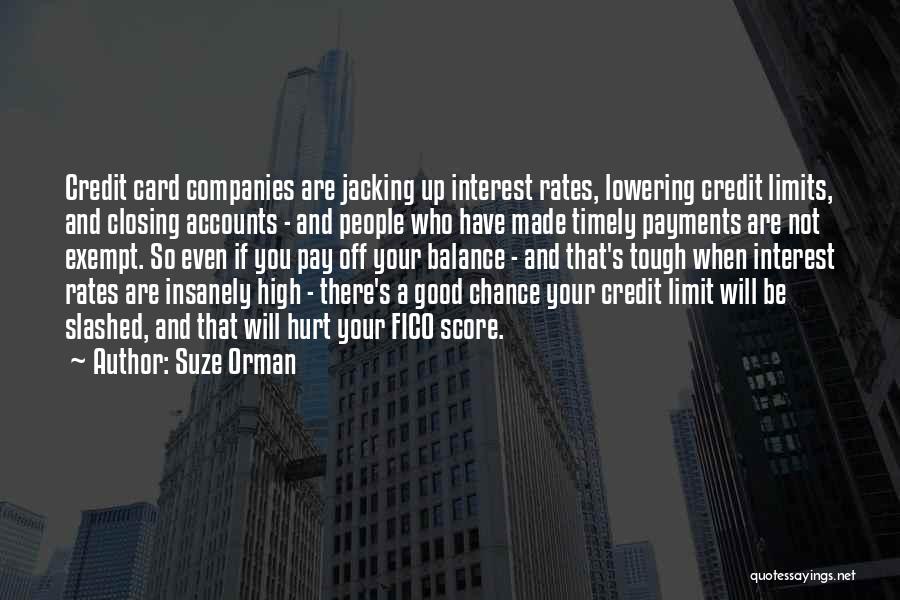 Good Credit Score Quotes By Suze Orman