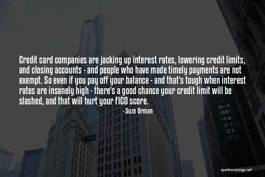 Good Credit Score Quotes By Suze Orman