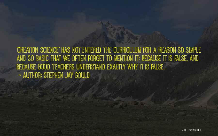 Good Curriculum Quotes By Stephen Jay Gould