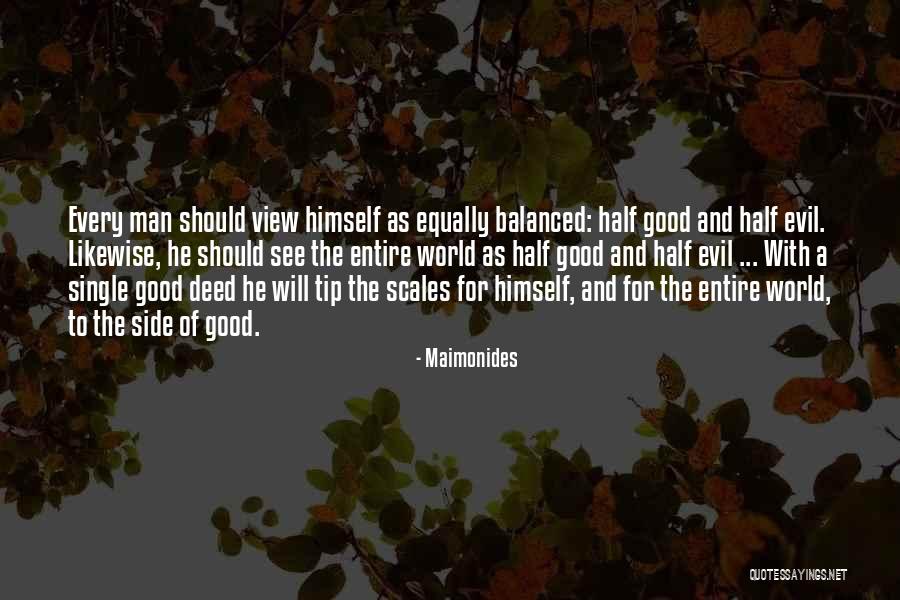 Good Deed Quotes By Maimonides