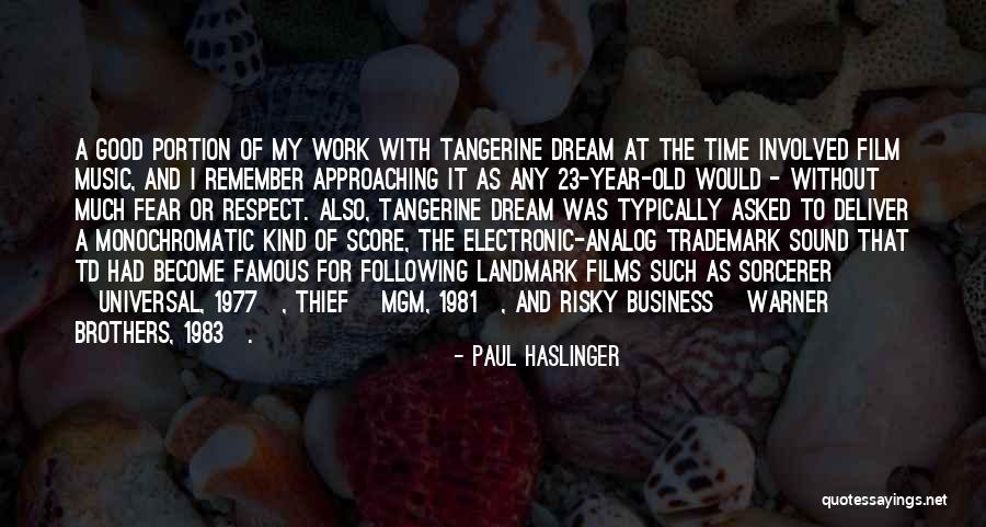 Good Deliver Quotes By Paul Haslinger Good Deliver Quotes By Paul Haslinger